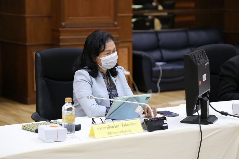 การประชุมคณะข้าราชการระดับผู้บริหาร ครั้งที่ 3/2565  ผ่านระบบออนไลน์ ณ ห้องดำริอิศรานุวรรต สำนักงานการตรวจเงินแผ่นดิน