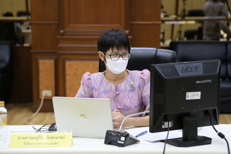 การประชุมคณะข้าราชการระดับผู้บริหาร ครั้งที่ 3/2565  ผ่านระบบออนไลน์ ณ ห้องดำริอิศรานุวรรต สำนักงานการตรวจเงินแผ่นดิน