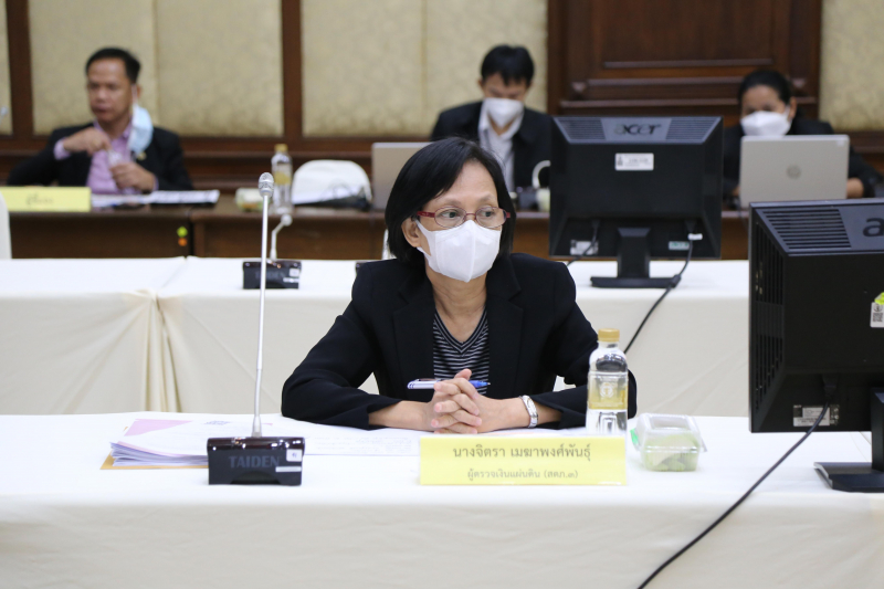 การประชุมผู้ตรวจเงินแผ่นดิน ครั้งที่ 3/2565 ผ่านระบบออนไลน์ ณ ห้องดำริอิศรานุวรรต สำนักงานการตรวจเงินแผ่นดิน