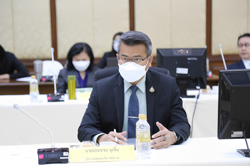 การประชุมคณะข้าราชการระดับผู้บริหาร ครั้งที่ 1/2566 ณ ห้องดำริอิศรานุวรรต สำนักงานการตรวจเงินแผ่นดิน และผ่านระบบออนไลน์