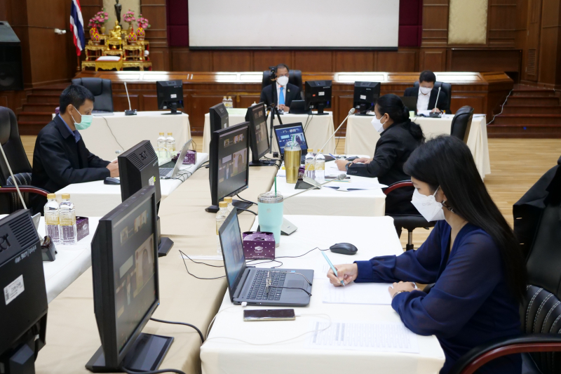 การประชุมคณะข้าราชการระดับผู้บริหาร ครั้งที่ 2/2565 ผ่านระบบออนไลน์ ณ ห้องดำริอิศรานุวรรต สำนักงานการตรวจเงินแผ่นดิน