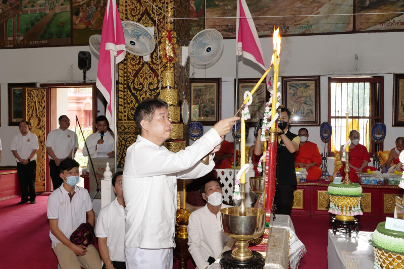 2566-03-30 พิธีอธิษฐานจิตมวลสาร แผ่นจาร และแผ่นดวงชะตา พระพุทธโสธร รุ่น มงคลแผ่นดิน 108 ณ วัดพระธาตุหริภุญชัยวรมหาวิหาร จังหวัดล