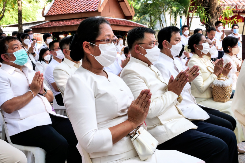พิธีบวงสรวงดวงพระวิญญาณสมเด็จพระเจ้าตากสินมหาราช ณ ศาลสมเด็จพระเจ้ากรุงธนบุรีมหาราช วัดหงส์รัตนาราม ราชวรวิหาร กรุงเทพมหานคร