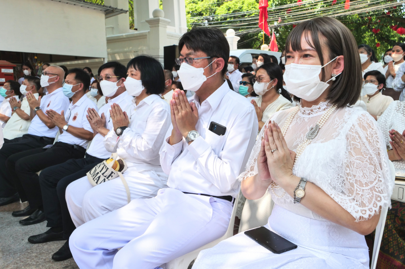 พิธีบวงสรวงดวงพระวิญญาณสมเด็จพระเจ้าตากสินมหาราช ณ ศาลสมเด็จพระเจ้ากรุงธนบุรีมหาราช วัดหงส์รัตนาราม ราชวรวิหาร กรุงเทพมหานคร