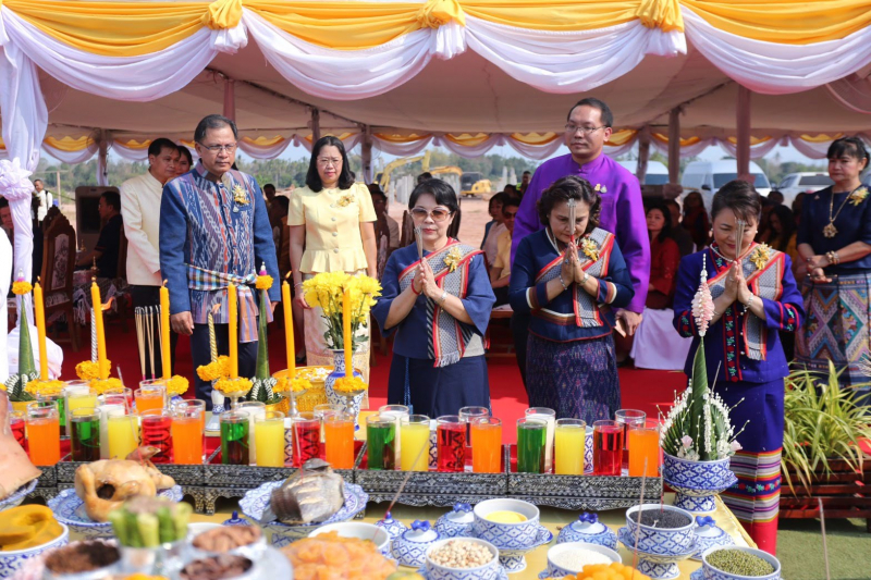 พิธีวางศิลาฤกษ์อาคารที่ทำการพร้อมอาคารชุดพักอาศัย สำนักตรวจเงินแผ่นดินจังหวัดนครพนม