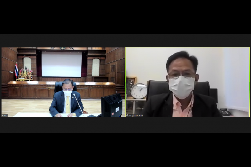 การประชุมผู้ตรวจเงินแผ่นดิน ครั้งที่ 1/2565 ผ่านระบบออนไลน์ ณ ห้องดำริอิศรานุวรรต สำนักงานการตรวจเงินแผ่นดิน