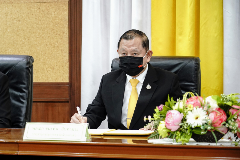 พิธีลงนามบันทึกข้อตกลงความร่วมมือทางวิชาการระหว่างสำนักงานศาลปกครองกับสำนักงานการตรวจเงินแผ่นดิน และศึกษาดูงานศาลปกครอง ณ สำนักง