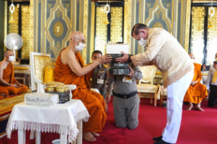  สมเด็จพระอริยวงศาคตญาณ สมเด็จพระสังฆราช สกลมหาสังฆปริณายก ทรงเป็นประธานในพิธีเททองหล่อองค์พระพุทธโสธร รุ่น มงคลแผ่นดิน 108 ณ วั