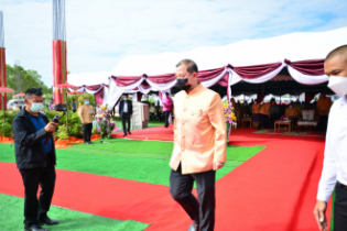 พิธีวางศิลาฤกษ์อาคารที่ทำการสำนักตรวจเงินแผ่นดินจังหวัดศรีสะเกษ พร้อมบ้านพักและสิ่งก่อสร้างประกอบ