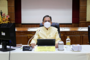 การประชุมคณะข้าราชการระดับผู้บริหาร ครั้งที่ 3/2565  ผ่านระบบออนไลน์ ณ ห้องดำริอิศรานุวรรต สำนักงานการตรวจเงินแผ่นดิน