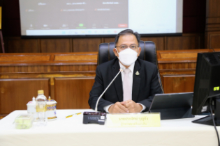 การประชุมผู้ตรวจเงินแผ่นดิน ครั้งที่ 3/2565 ผ่านระบบออนไลน์ ณ ห้องดำริอิศรานุวรรต สำนักงานการตรวจเงินแผ่นดิน