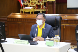 การประชุมคณะข้าราชการระดับผู้บริหาร ครั้งที่ 3/2564  ผ่านระบบออนไลน์ ณ ห้องดำริอิศรานุวรรต สำนักงานการตรวจเงินแผ่นดิน