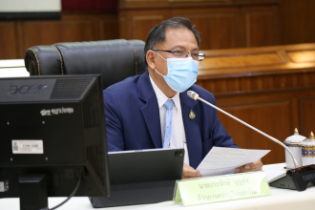 การประชุมคณะข้าราชการระดับผู้บริหาร ครั้งที่ 1/2565 ผ่านระบบออนไลน์ ณ ห้องดำริอิศรานุวรรต สำนักงานการตรวจเงินแผ่นดิน